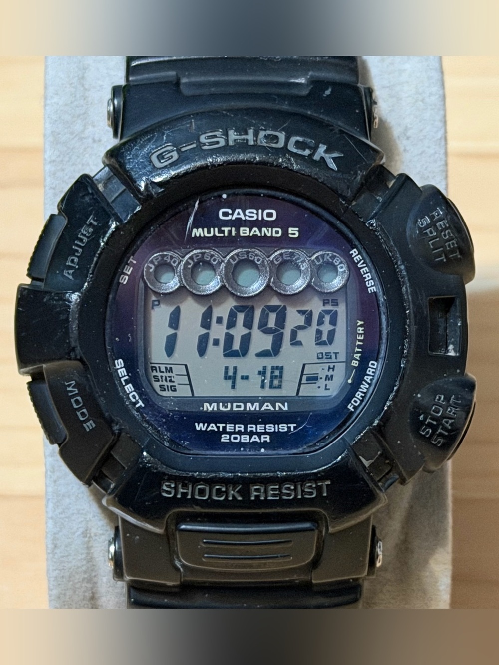 Casio G-Shock GW-9000A-1 Mudman 5 Eyed Monster Solar Atomic Digital Watch READ